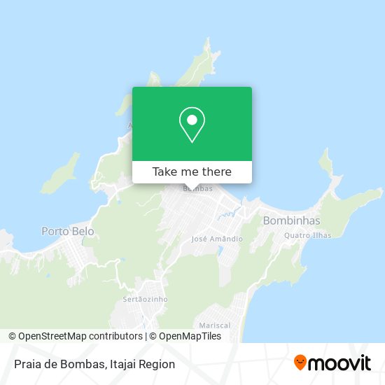 Mapa Praia de Bombas
