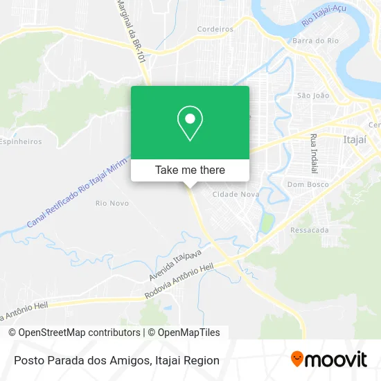 Posto Parada dos Amigos map