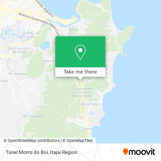 Mapa Túnel Morro do Boi