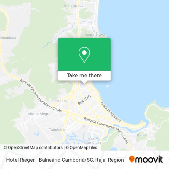 Hotel  Rieger - Balneário Camboriú / SC map