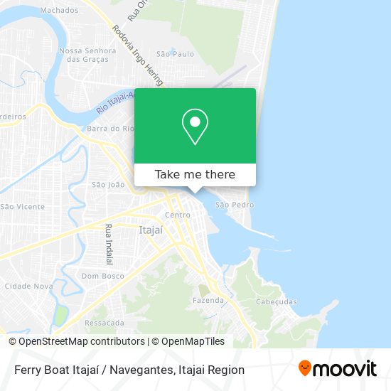 Ferry Boat Itajaí / Navegantes map