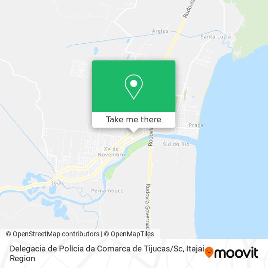 Delegacia de Polícia da Comarca de Tijucas / Sc map