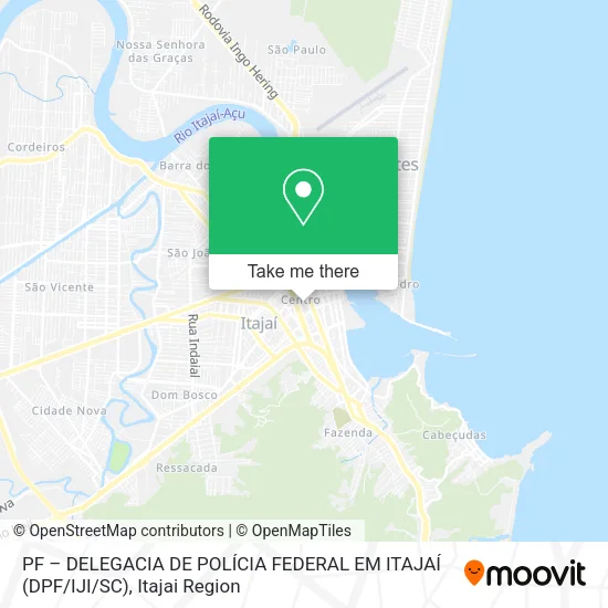 PF – DELEGACIA DE POLÍCIA FEDERAL EM ITAJAÍ (DPF / IJI / SC) map