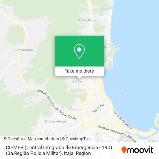 CIEMER (Central Integrada de Emergencia - 190)  {3a.Região Policia Militar} map