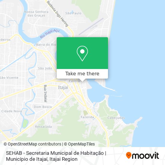 Mapa SEHAB - Secretaria Municipal de Habitação | Município de Itajaí