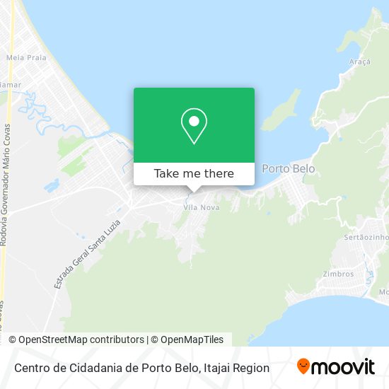 Mapa Centro de Cidadania de Porto Belo
