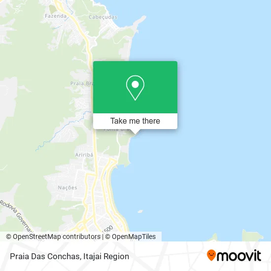 Praia Das Conchas map