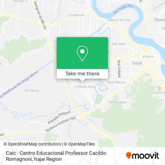 Mapa Caic - Centro Educacional Professor Cacildo Romagnoni