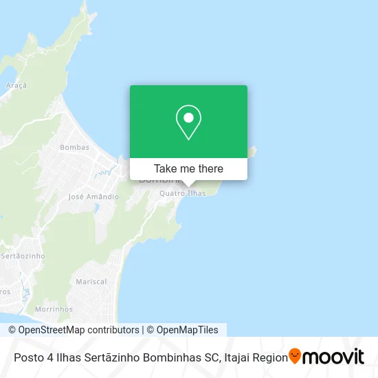 Posto 4 Ilhas Sertãzinho Bombinhas SC map