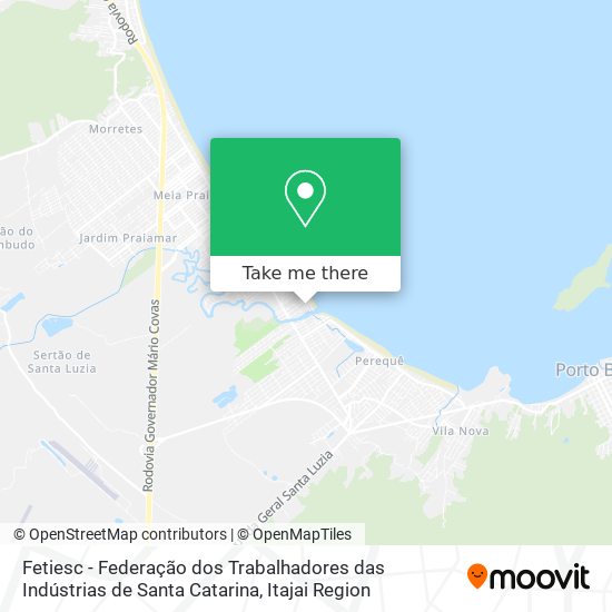 Fetiesc - Federação dos Trabalhadores das Indústrias de Santa Catarina map