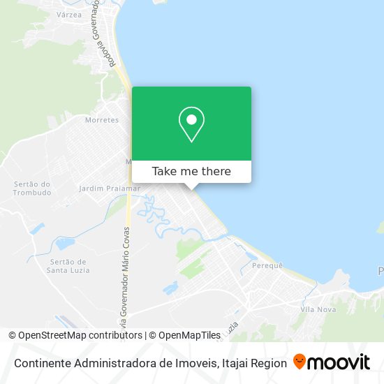 Mapa Continente Administradora de Imoveis