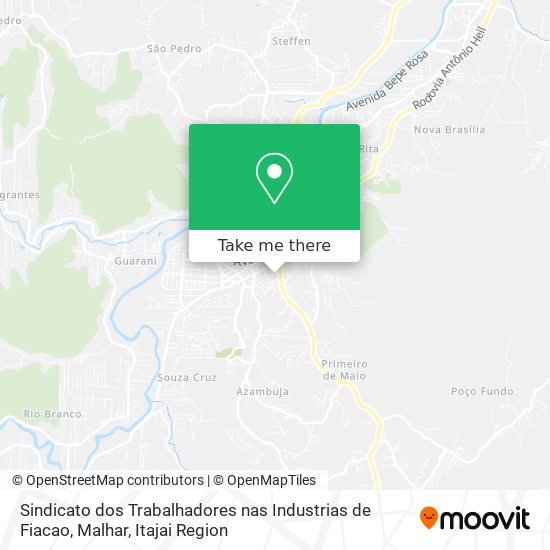 Sindicato dos Trabalhadores nas Industrias de Fiacao, Malhar map