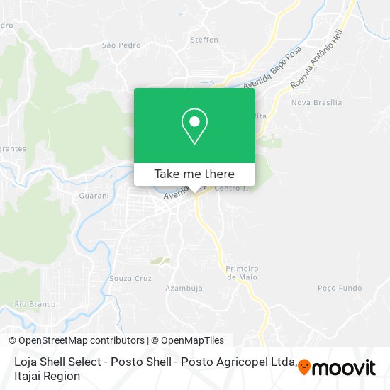 Loja Shell Select - Posto Shell - Posto Agricopel Ltda map