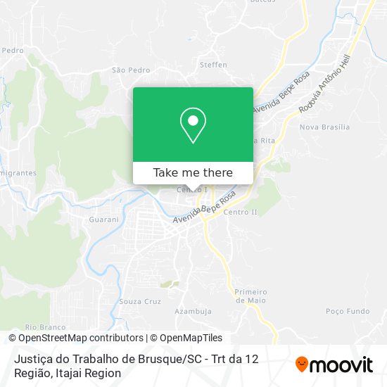Justiça do Trabalho de Brusque / SC - Trt da 12 Região map