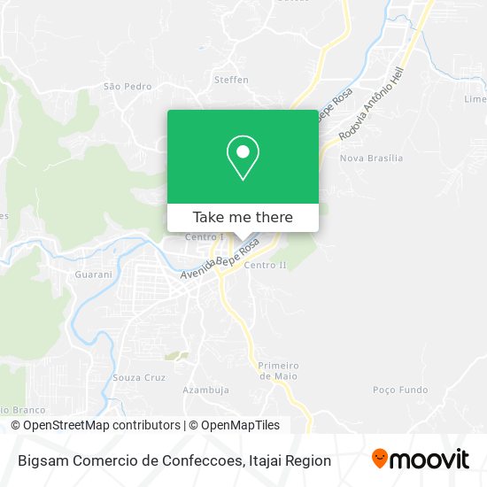 Mapa Bigsam Comercio de Confeccoes