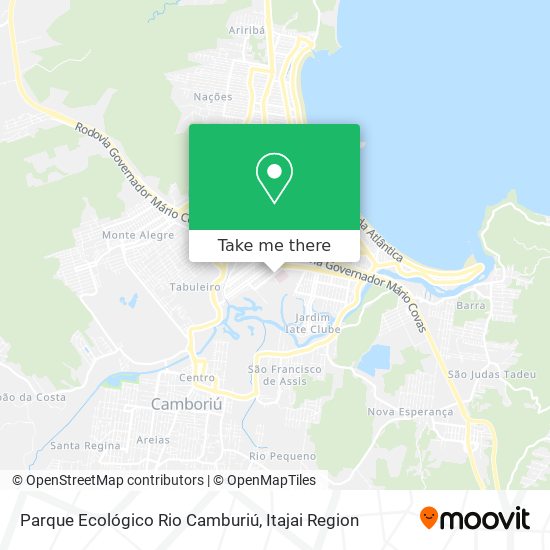 Parque Ecológico Rio Camburiú map