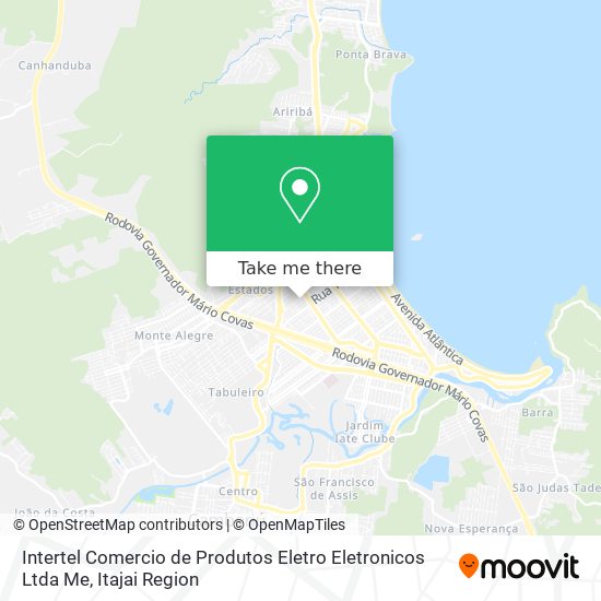 Intertel Comercio de Produtos Eletro Eletronicos Ltda Me map