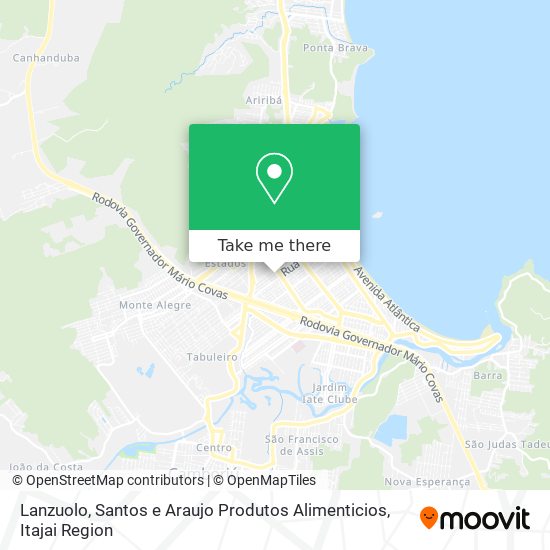 Mapa Lanzuolo, Santos e Araujo Produtos Alimenticios