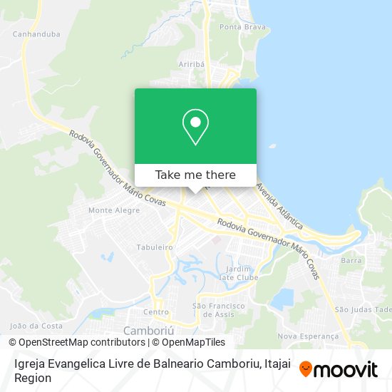 Mapa Igreja Evangelica Livre de Balneario Camboriu