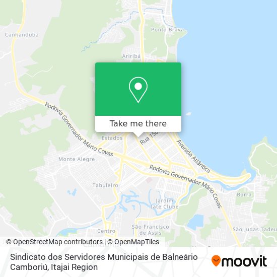 Sindicato dos Servidores Municipais de Balneário Camboriú map