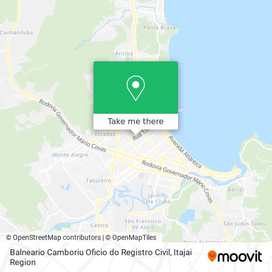 Balneario Camboriu Oficio do Registro Civil map