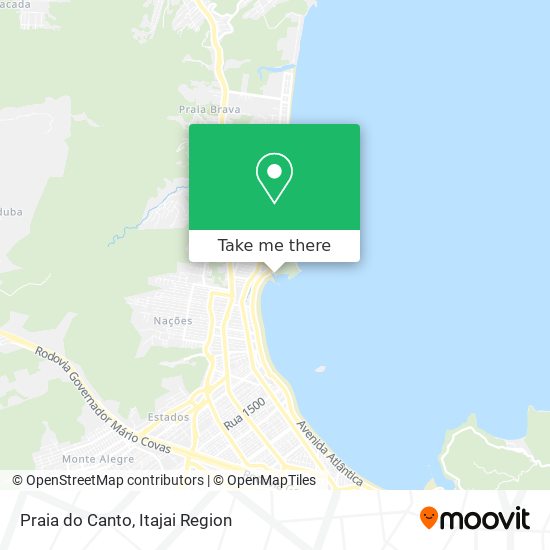 Praia do Canto map