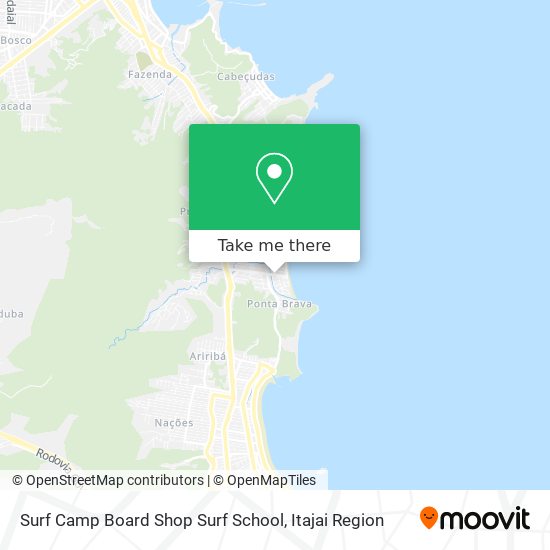 Mapa Surf Camp Board Shop Surf School