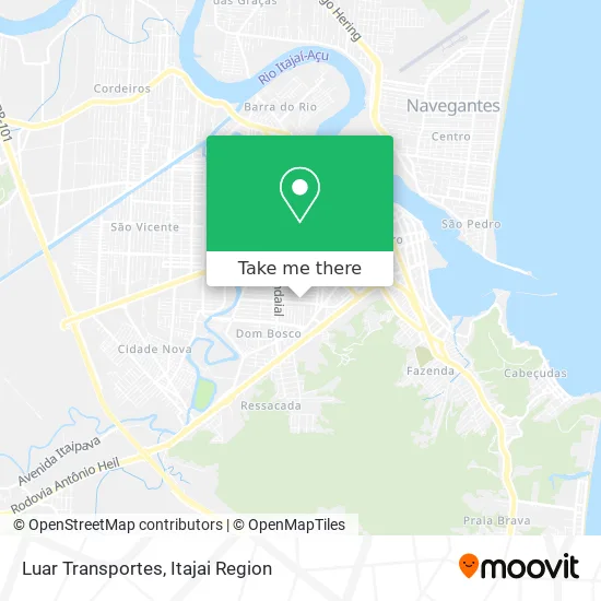 Luar Transportes map