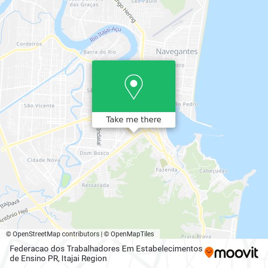 Mapa Federacao dos Trabalhadores Em Estabelecimentos de Ensino PR