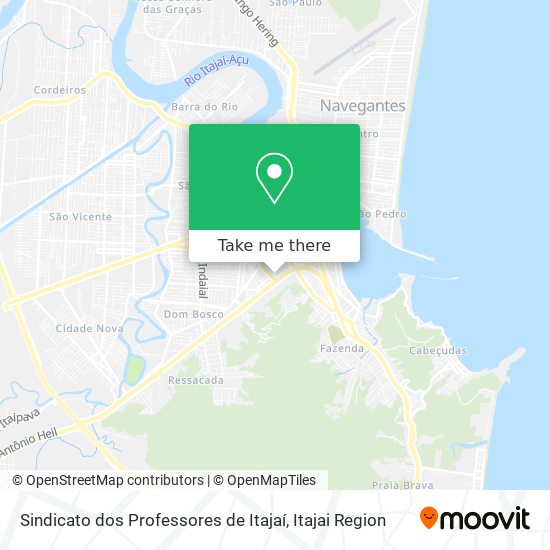 Mapa Sindicato dos Professores de Itajaí