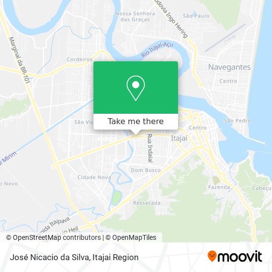 José Nicacio da Silva map