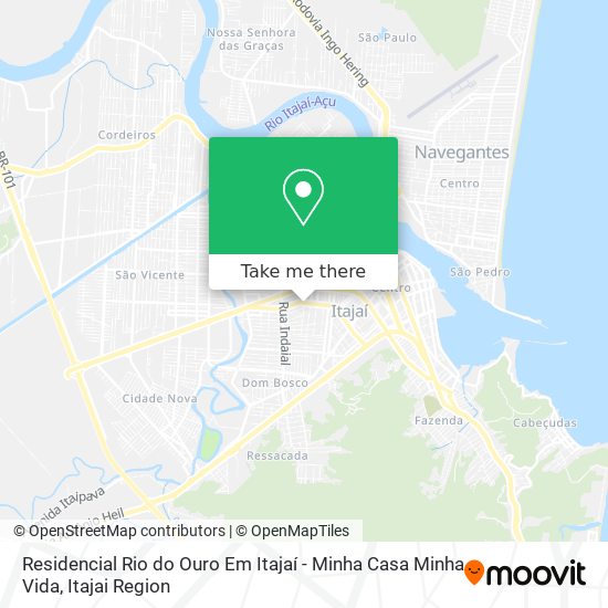 Residencial Rio do Ouro Em Itajaí - Minha Casa Minha Vida map