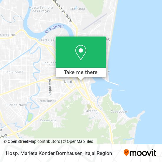 Hosp. Marieta Konder Bornhausen map