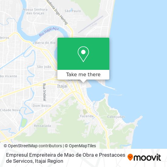 Mapa Empresul Empreiteira de Mao de Obra e Prestacoes de Servicos