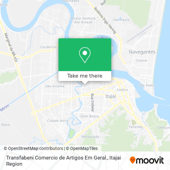 Transfabeni Comercio de Artigos Em Geral. map
