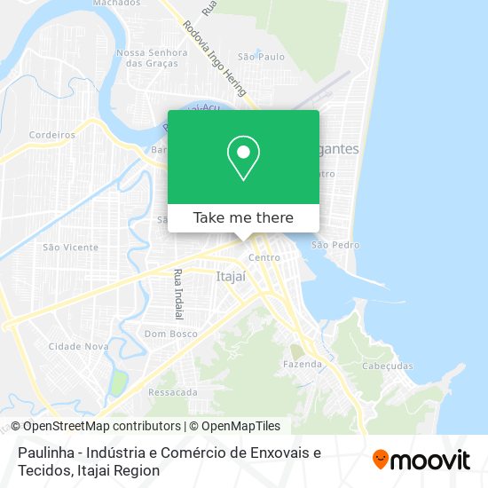 Paulinha - Indústria e Comércio de Enxovais e Tecidos map
