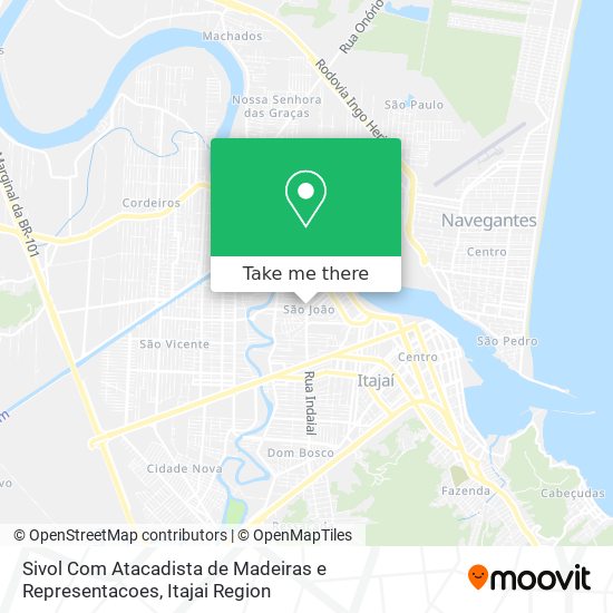 Sivol Com Atacadista de Madeiras e Representacoes map
