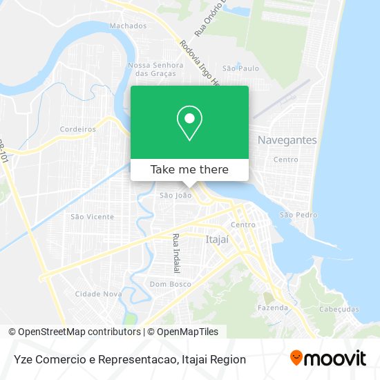 Yze Comercio e Representacao map