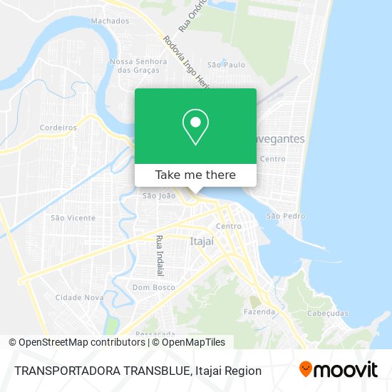 Mapa TRANSPORTADORA TRANSBLUE