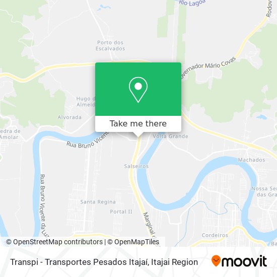 Mapa Transpi - Transportes Pesados Itajaí