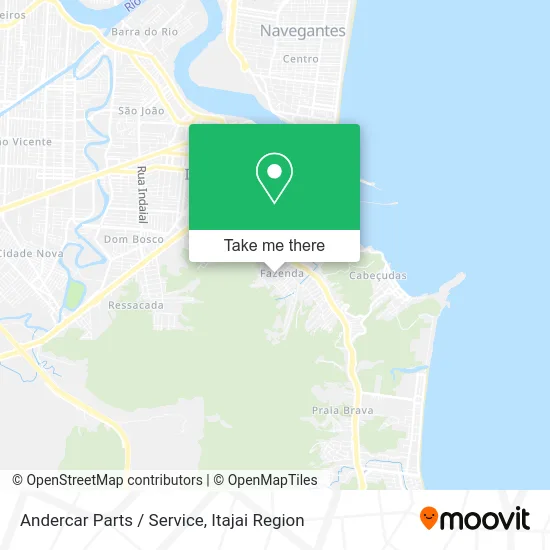 Andercar Parts / Service map