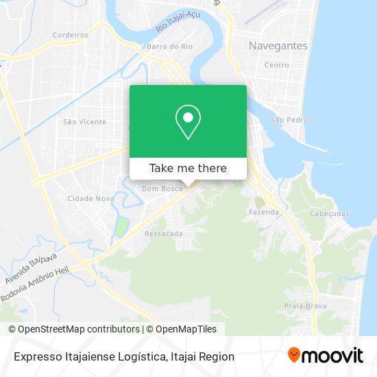 Mapa Expresso Itajaiense Logística