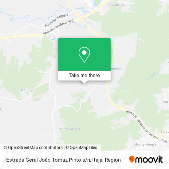 Mapa Estrada Geral João Tomaz Pinto s / n