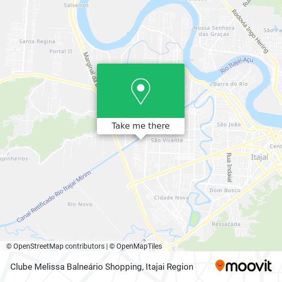 Clube Melissa Balneário Shopping map