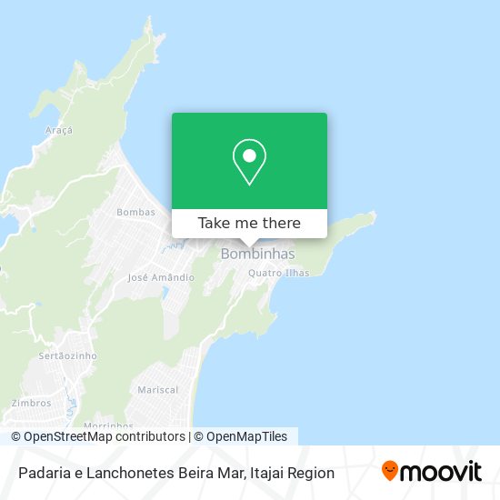 Padaria e Lanchonetes Beira Mar map