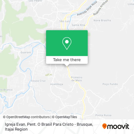 Mapa Igreja Evan. Pent. O Brasil Para Cristo - Brusque