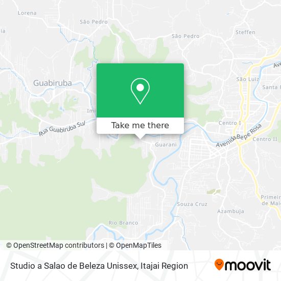 Mapa Studio a Salao de Beleza Unissex