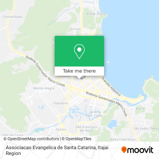 Mapa Associacao Evangelica de Santa Catarina