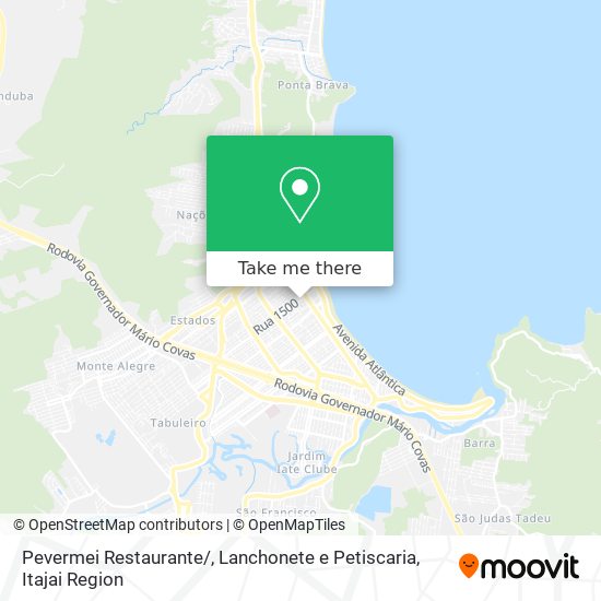 Mapa Pevermei Restaurante / , Lanchonete e Petiscaria