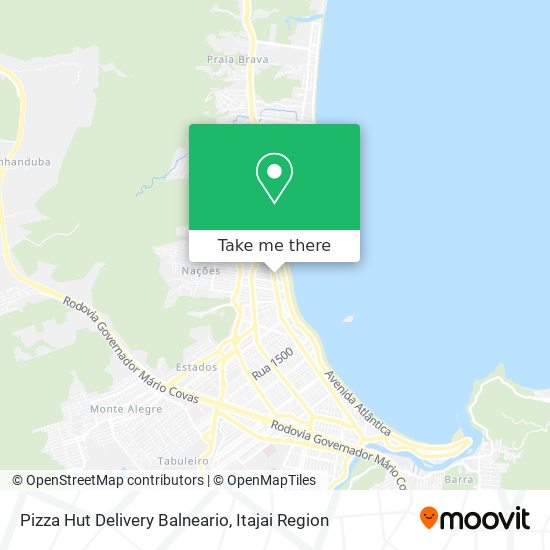 Mapa Pizza Hut Delivery Balneario